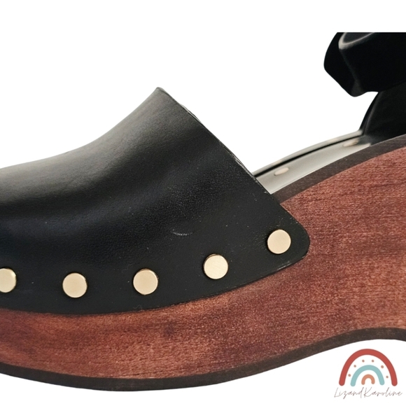 New! Madewell The Anouk Platform Clog Leather Chunky Wedge Heel Sandal - Picture 8 of 16